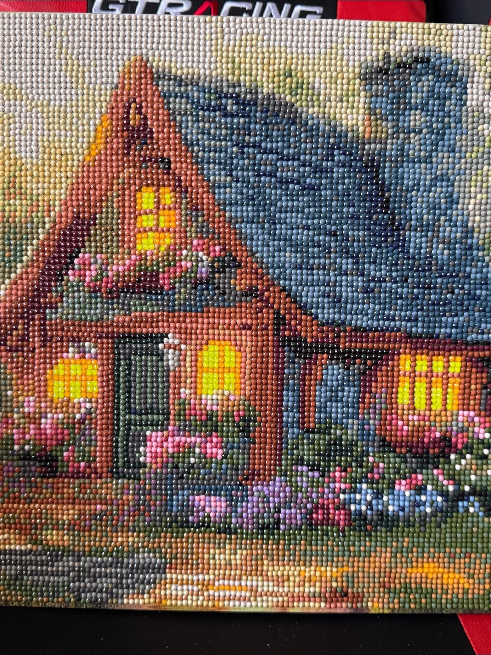 12x16in Cottage Diamond Art Frames Canvas- completed
